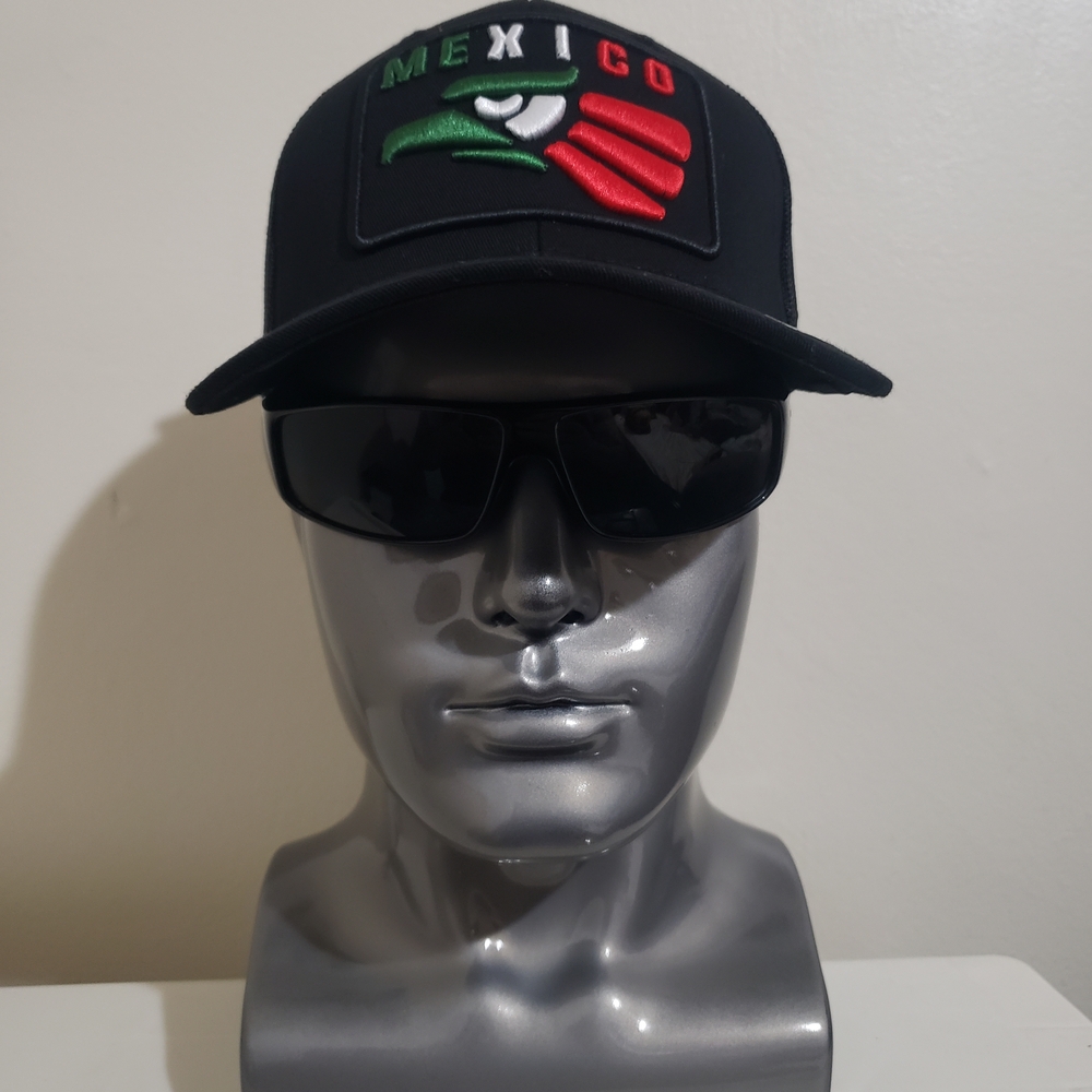 Black Mexico Embroidered Trucker Cap